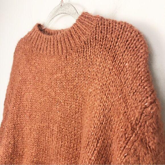 ZARA | NEW Rust Color Mock Neck Turtleneck Sweater Women’s Size Small - Picture 2 of 7